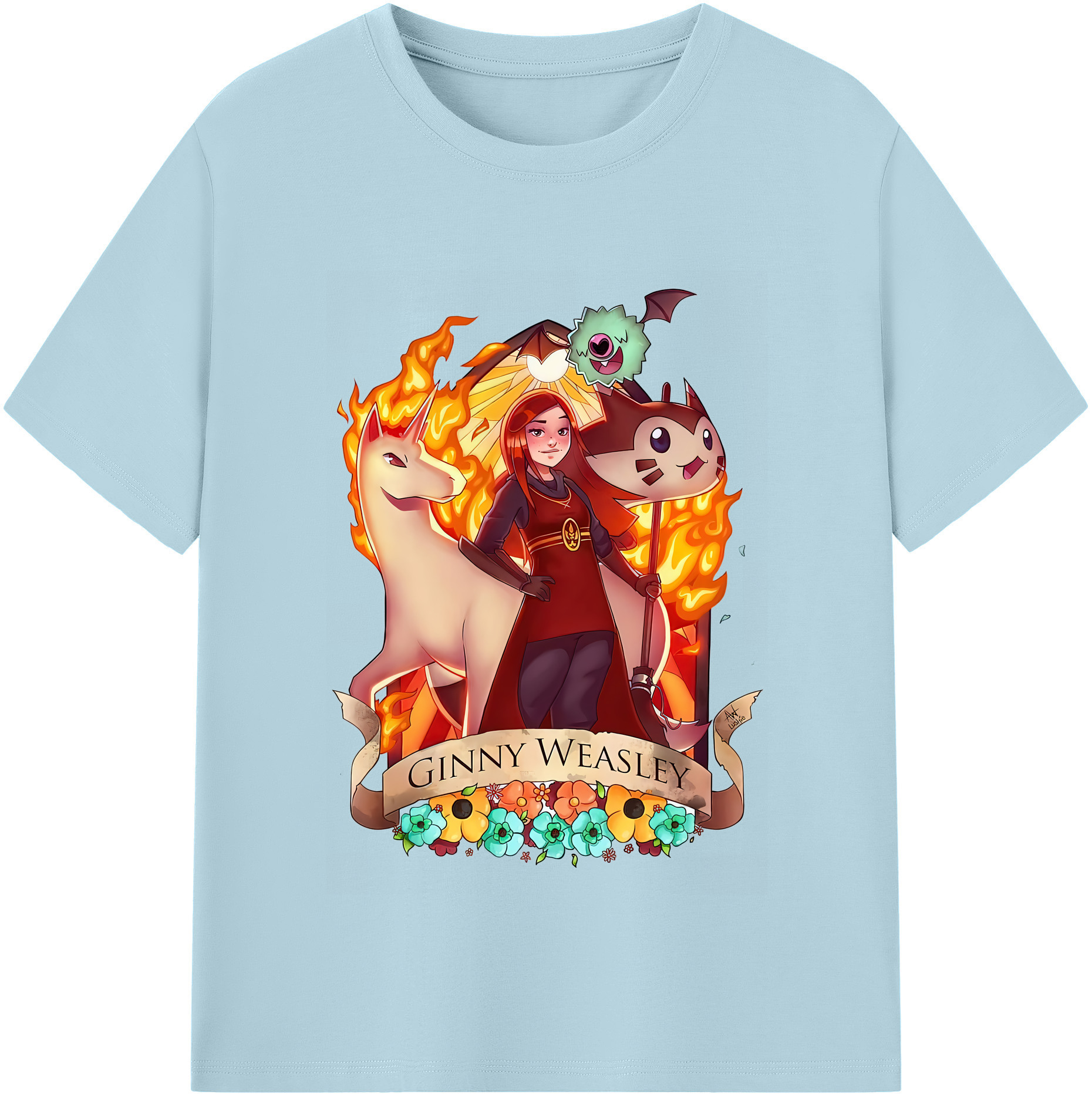 （画像用） Harry Potter ハリー・ポッターシリーズ 綿100％半袖Tシャツ（フロントプリント）